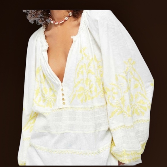 Free People Tops - Free People Persuasion embroidered peasant top shirt